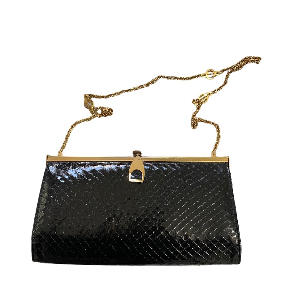 Corbeau snake skin clutch
